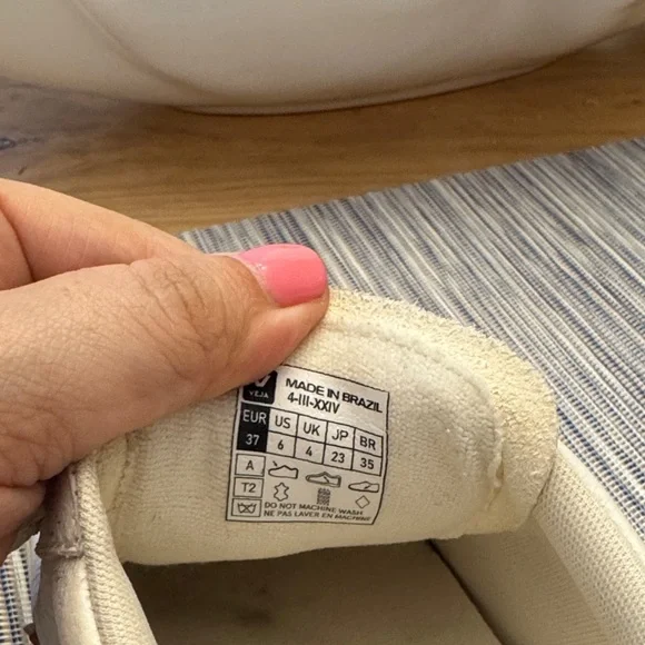 Veja Recife Women’s White and Pink Velcro Sneakers US 6/ Euro 37 - Picture 10 of 10